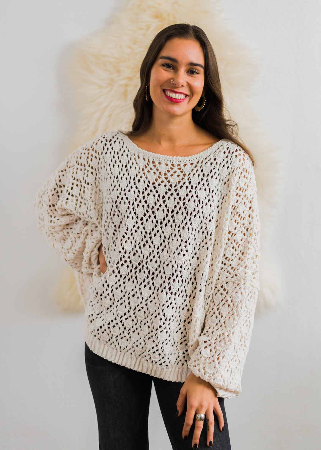 My Cozy Tea Time Sweater (Ivory)