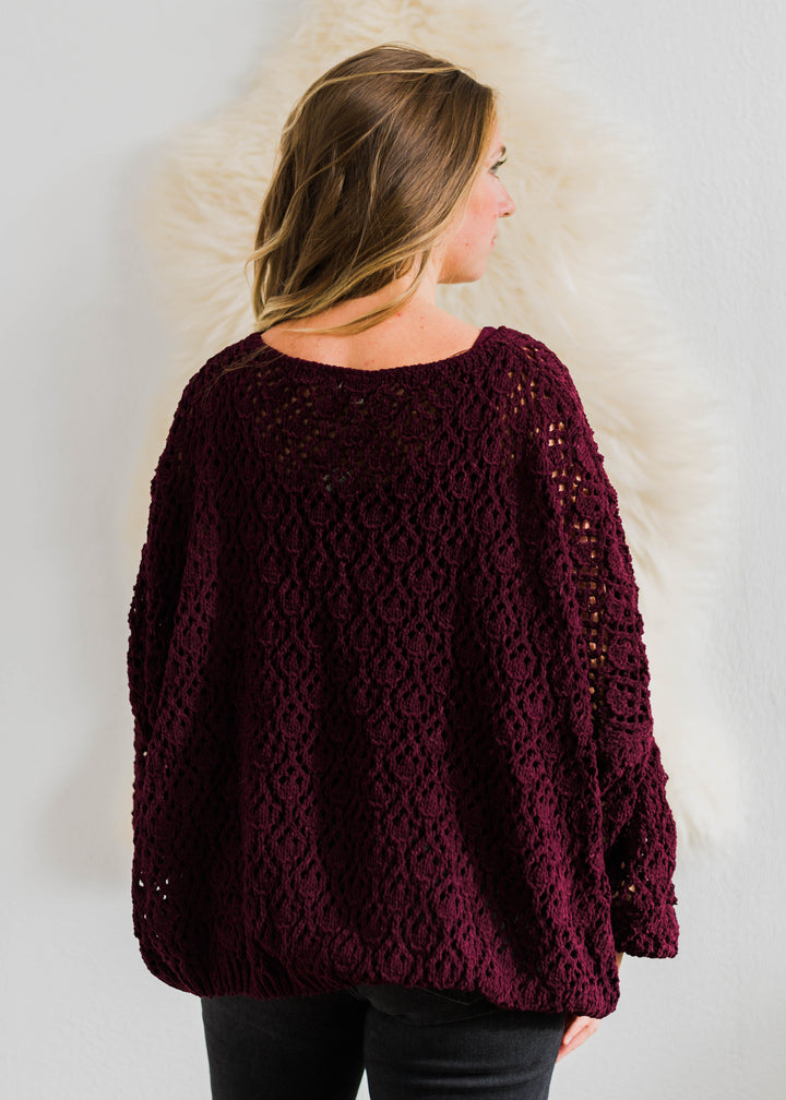 My Cozy Tea Time Sweater (Plum)