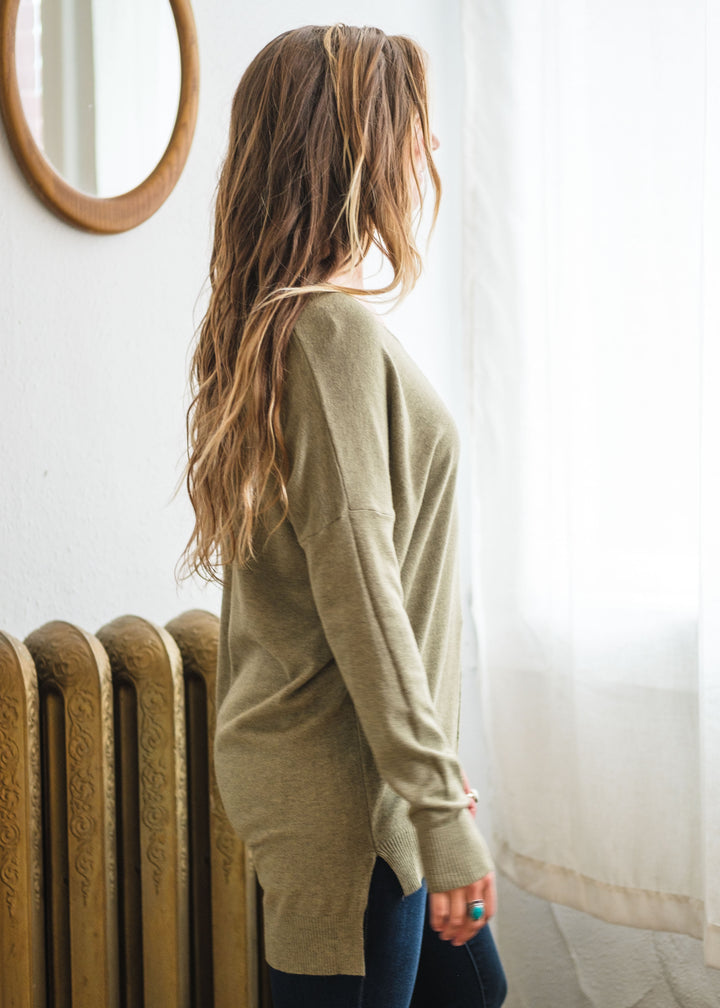 Comfy As Can Be Sweater (Olive)