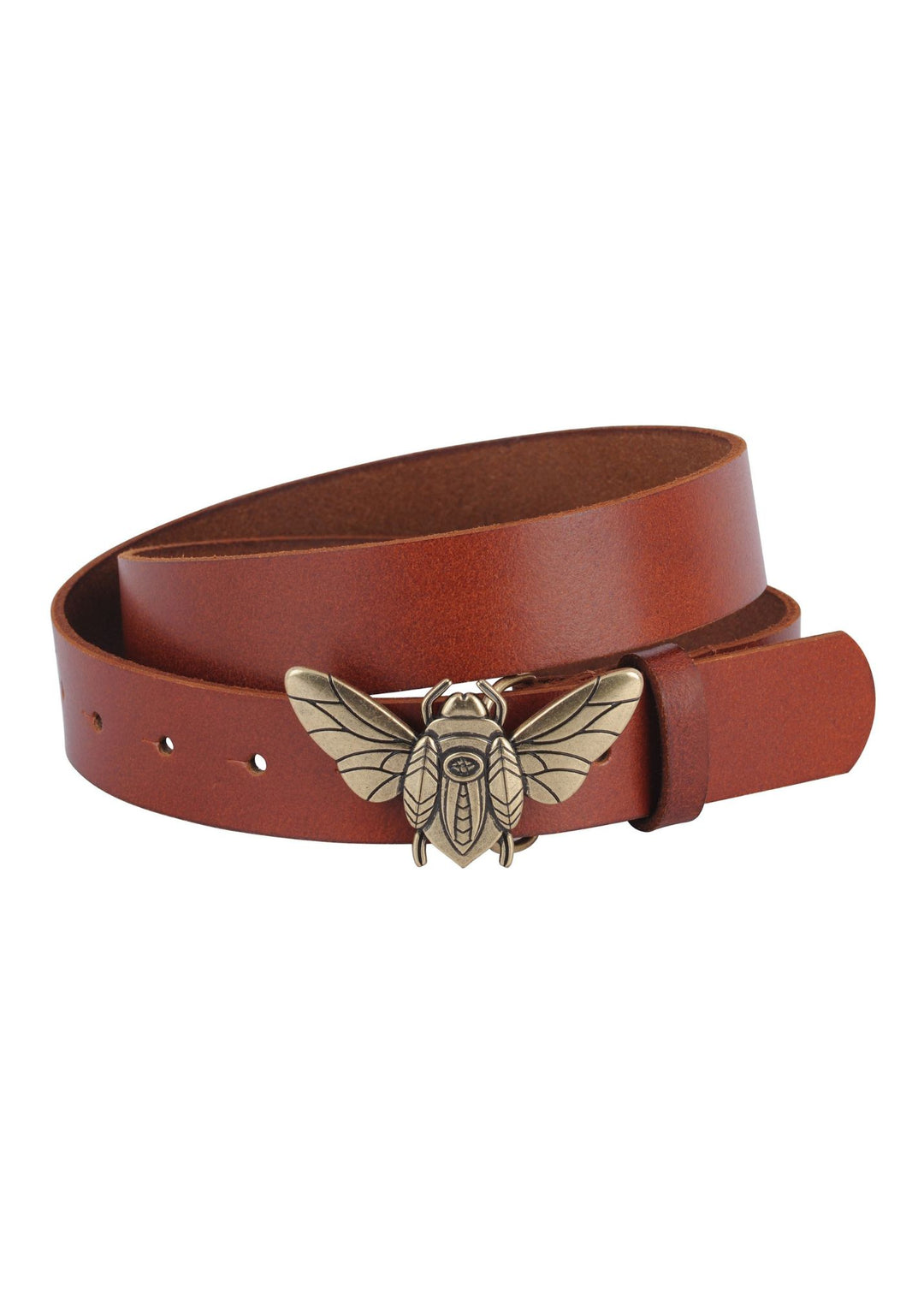Most Wanted Bee Buckle Leather Belt (Tan)