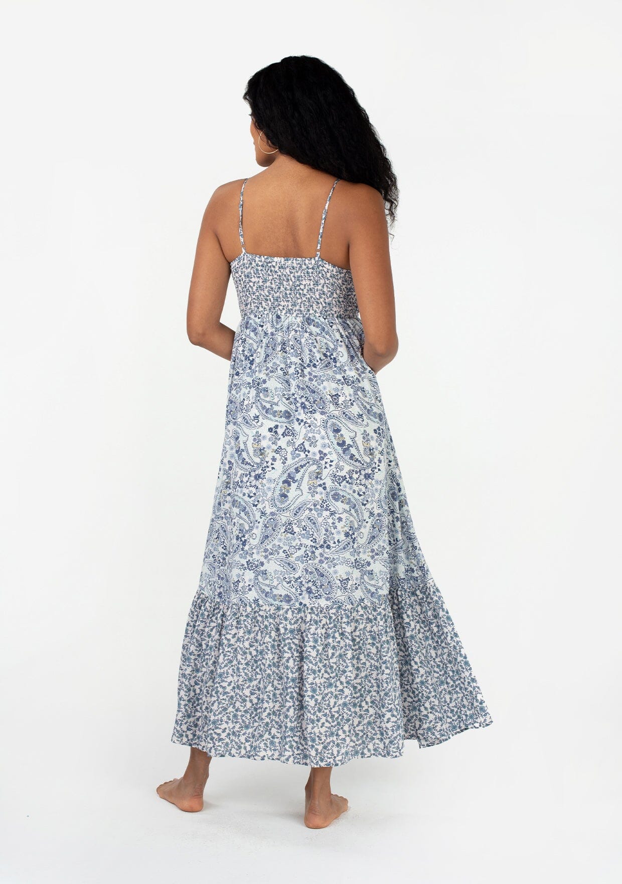 Lovestitch Bethany Smocked Maxi Dress (Blue) – Vibe Apparel