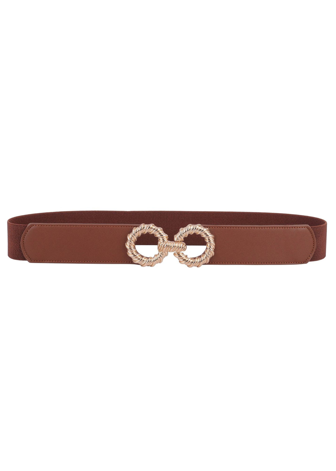 Most Wanted Double Circle Stretch Belt (Brown)