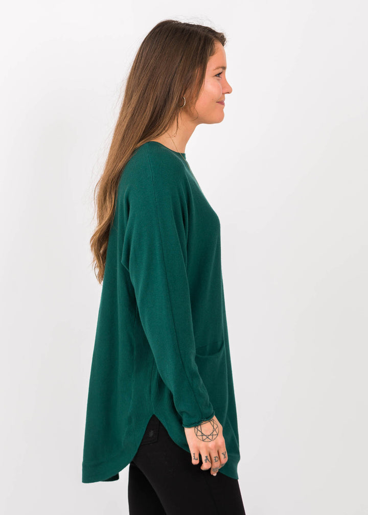 Meo Oversized Button Sweater (Emerald)