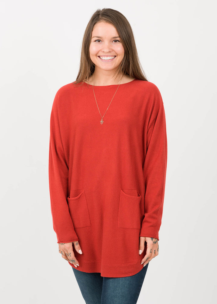Meo Button Oversized Sweater (Rust)
