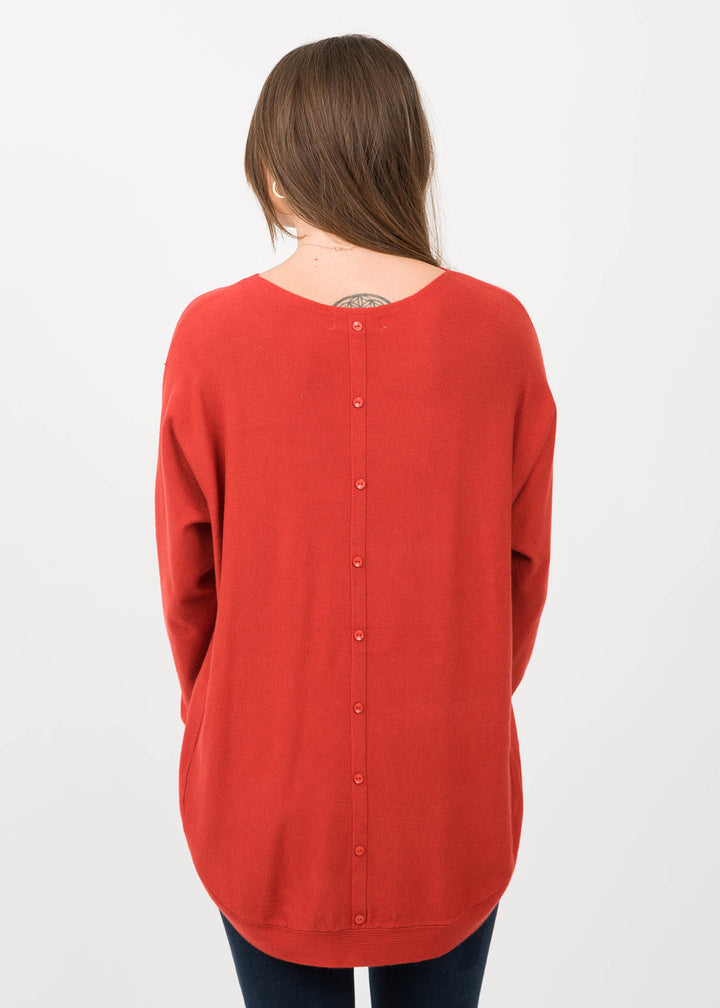 Meo Button Oversized Sweater (Rust)