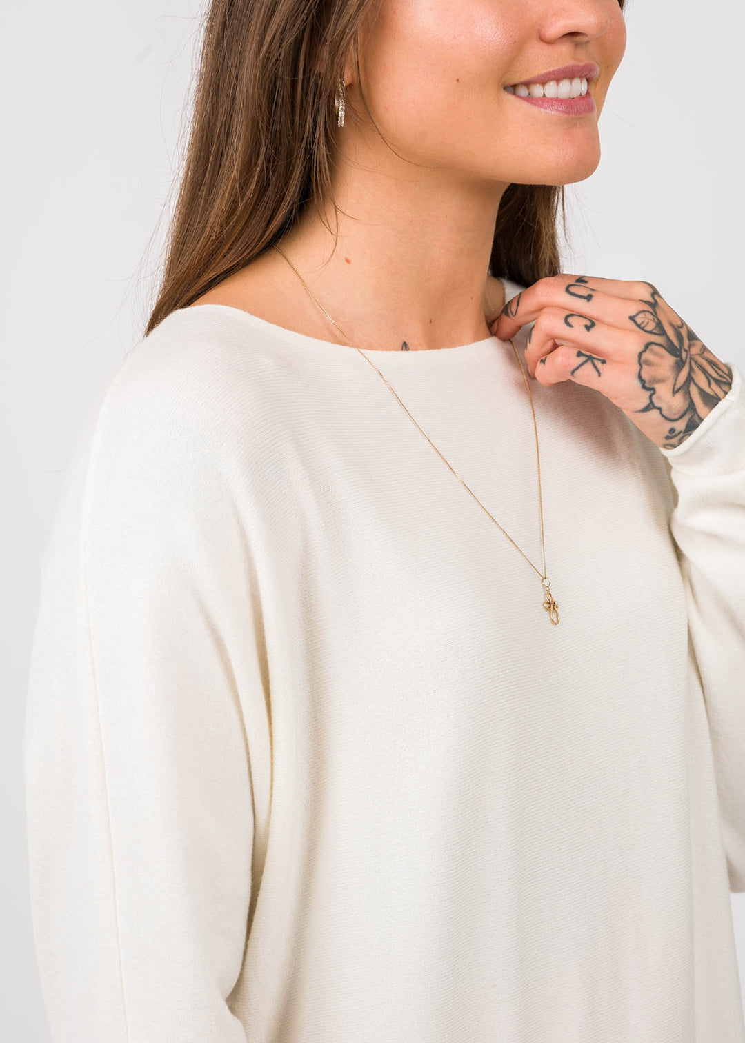 Meo Button Oversized Sweater (Ivory)