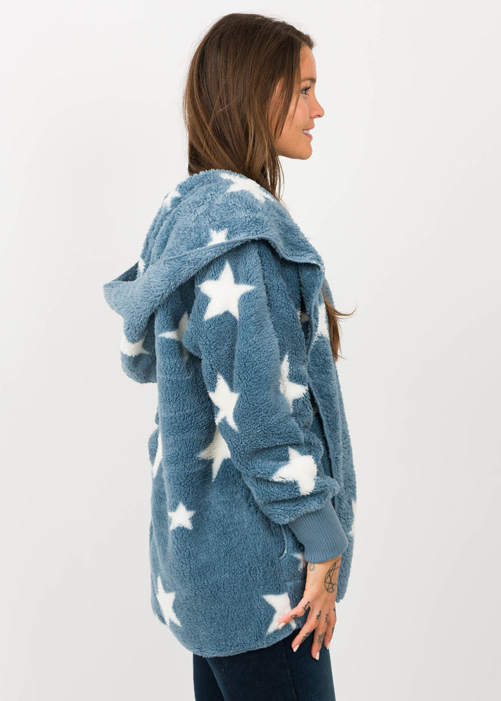 Teddy Bear Plush Cardigan (Starry Night)