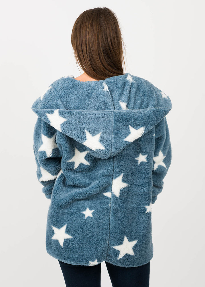 Teddy Bear Plush Cardigan (Starry Night)