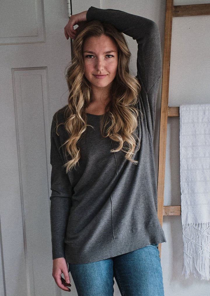 Comfy As Can Be Sweater (Charcoal)