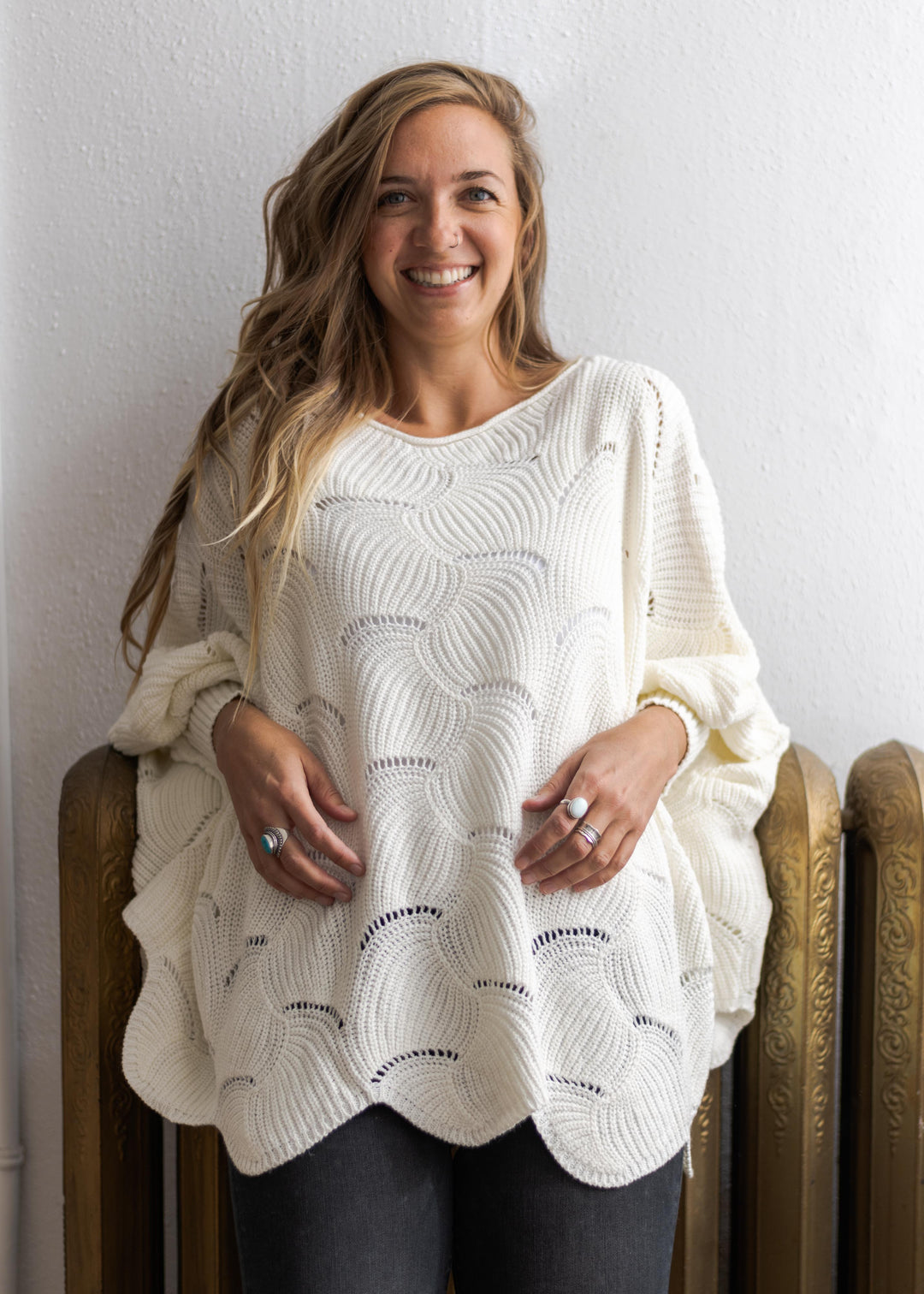 My Cozy Seashell Sweater (Ivory)