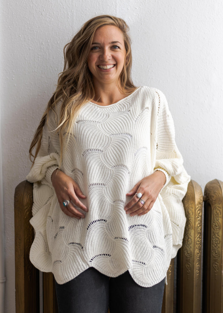 My Cozy Seashell Sweater (Ivory)