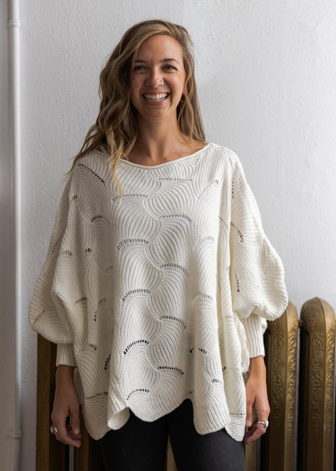 My Cozy Seashell Sweater (Ivory)