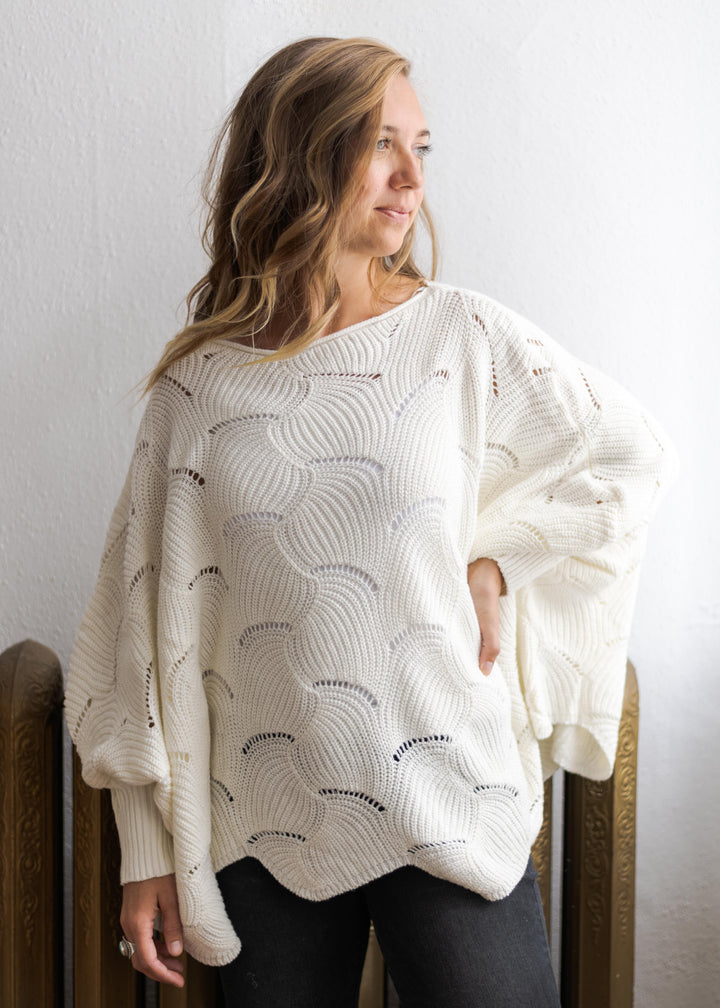 My Cozy Seashell Sweater (Ivory)