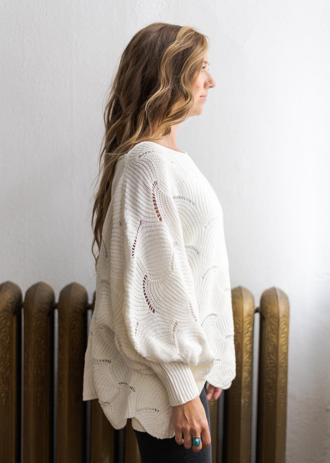 My Cozy Seashell Sweater (Ivory)