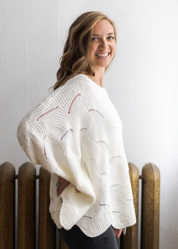 My Cozy Seashell Sweater (Ivory)