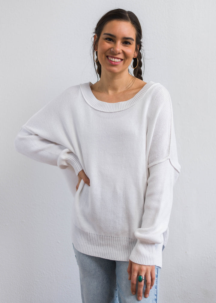 My Cozy At Home Sweater (White)