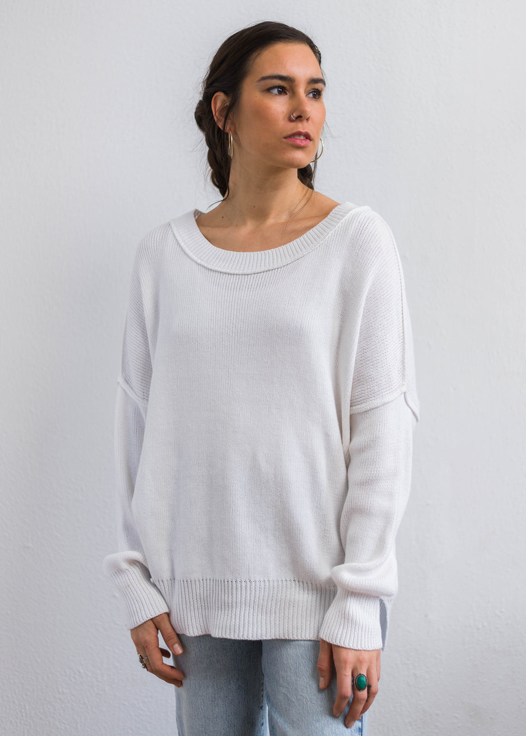 My Cozy At Home Sweater (White)