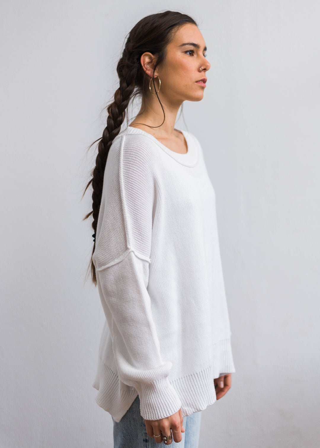 My Cozy At Home Sweater (White)