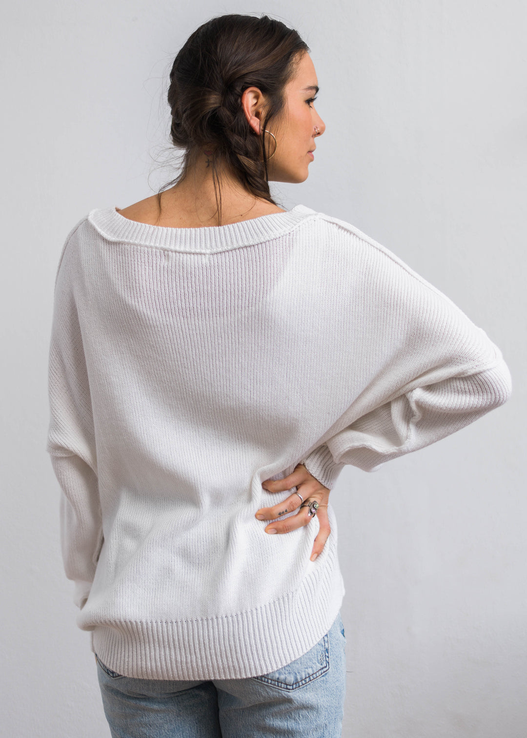 My Cozy At Home Sweater (White)