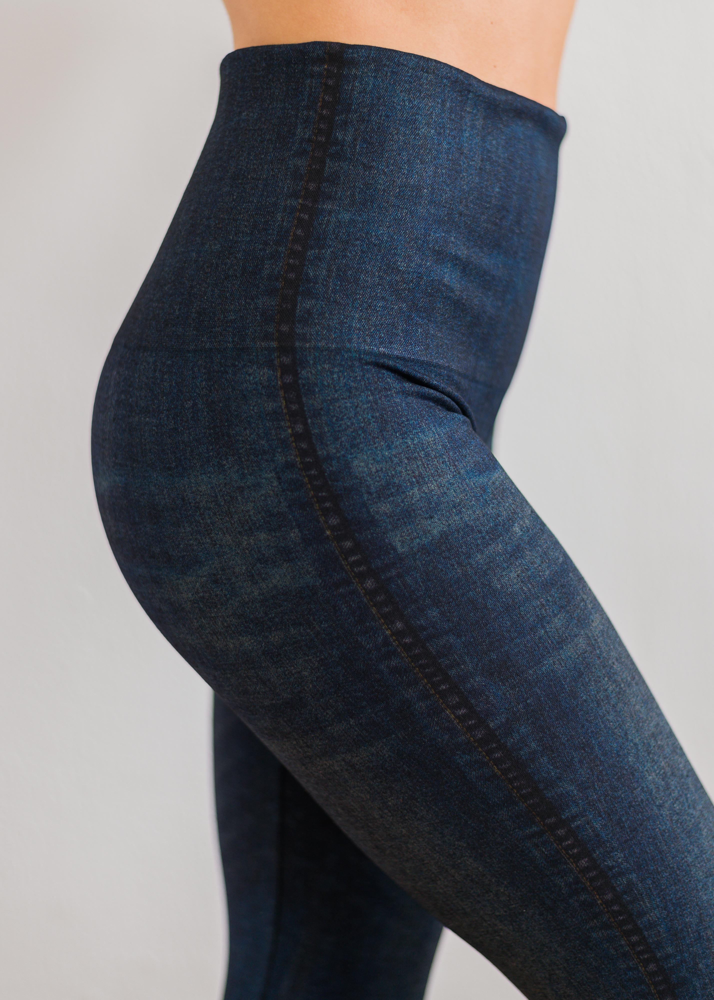 Denim High Rise Leggings Indigo Vibe Apparel