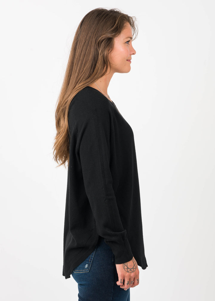 Dreamy Boatneck Sweater (Black)