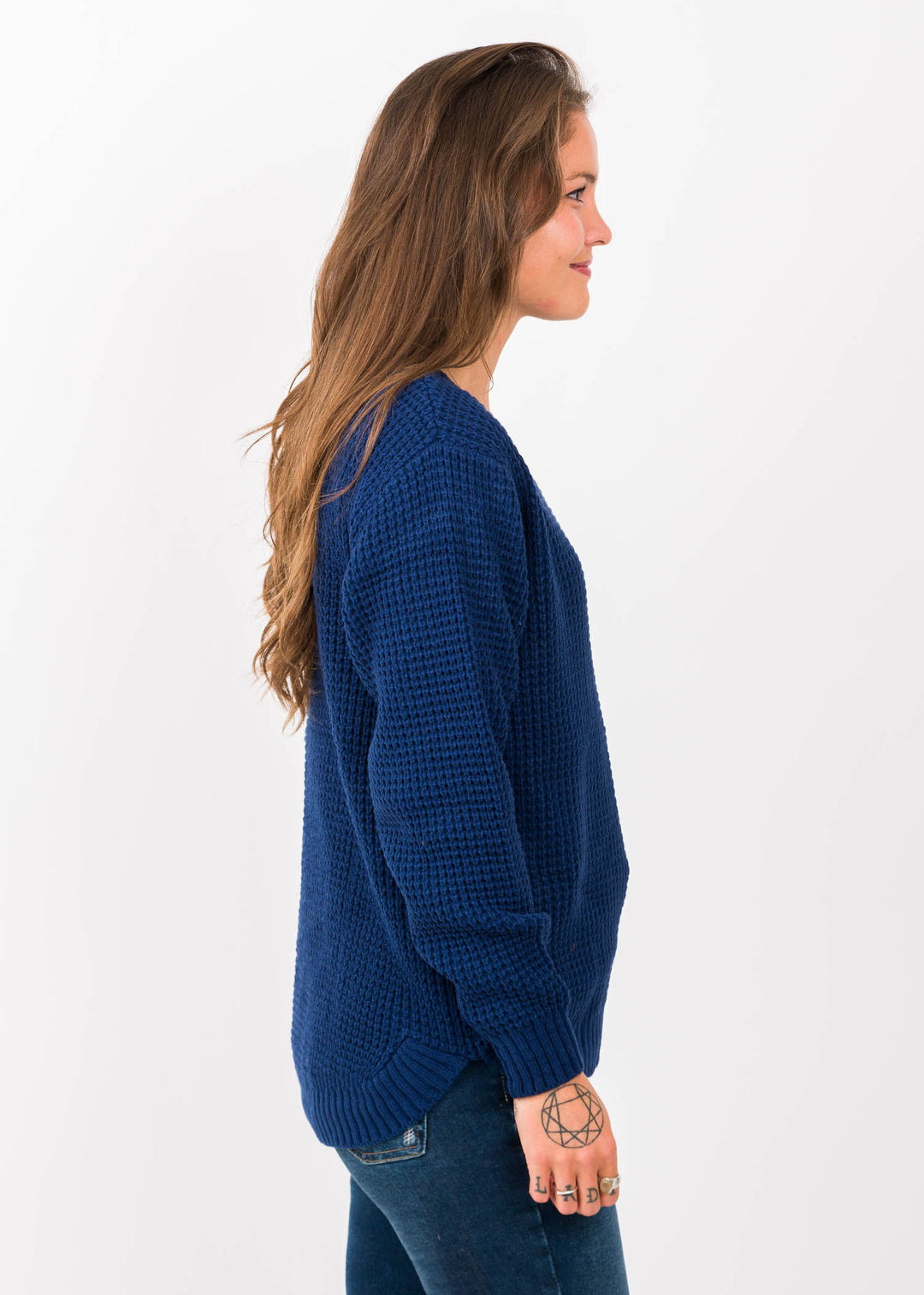 Zen Waffle Sweater (Navy)
