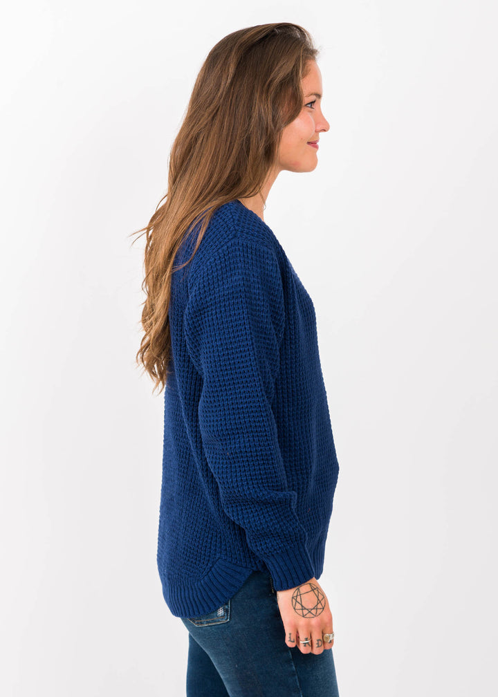 Zen Waffle Sweater (Navy)