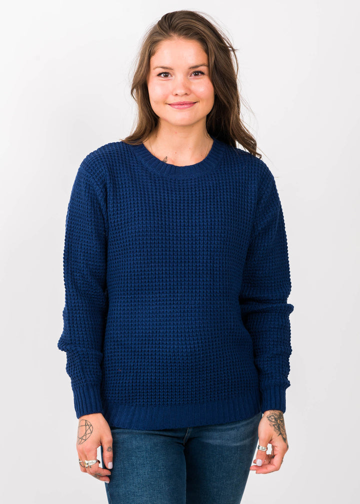 Zen Waffle Sweater (Navy)