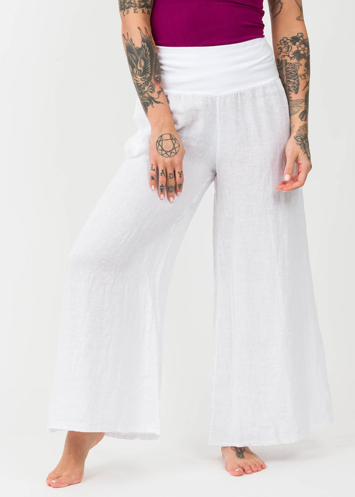 Meo Linen Sorrento Pant (White)