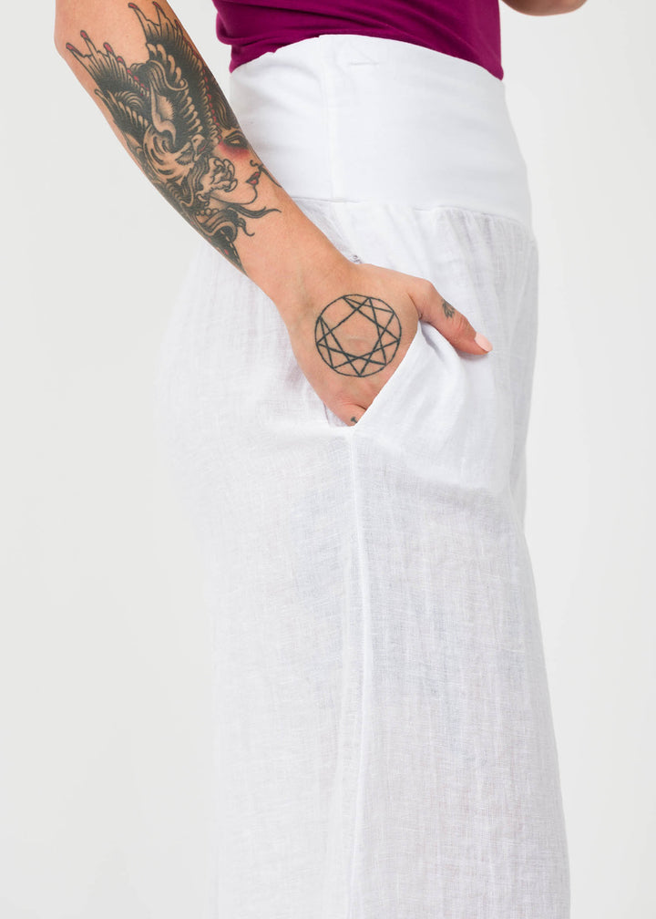 Meo Linen Sorrento Pant (White)