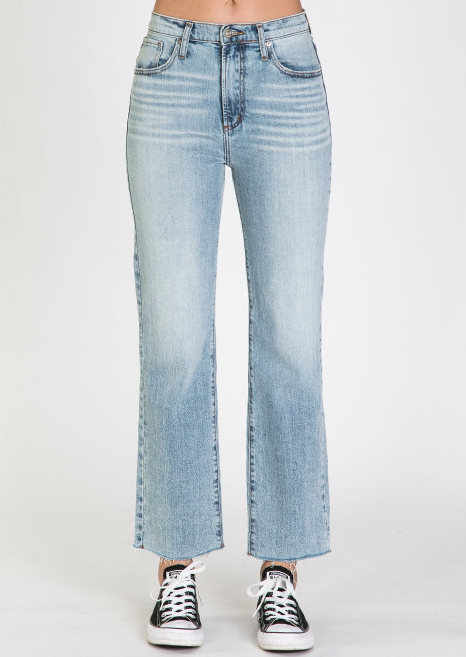 Silver Highly Desirable Straight Raw Hem Jean