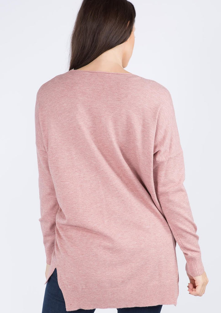 Comfy As Can Be Sweater (Dusty Pink)