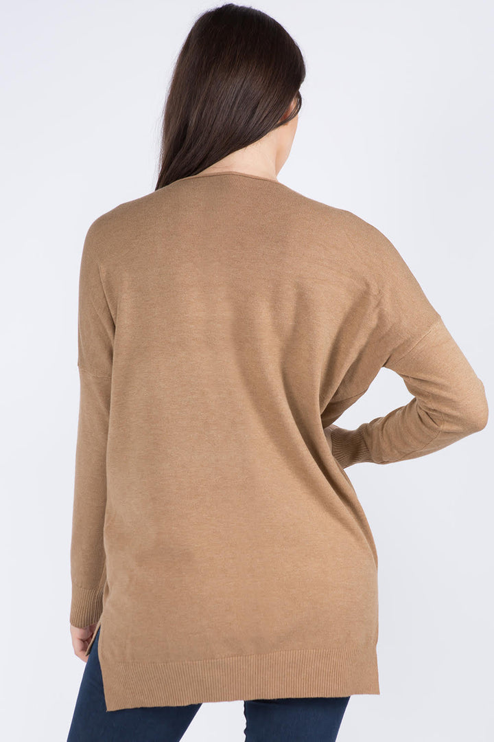 Comfy As Can Be Sweater (Heather Latte)